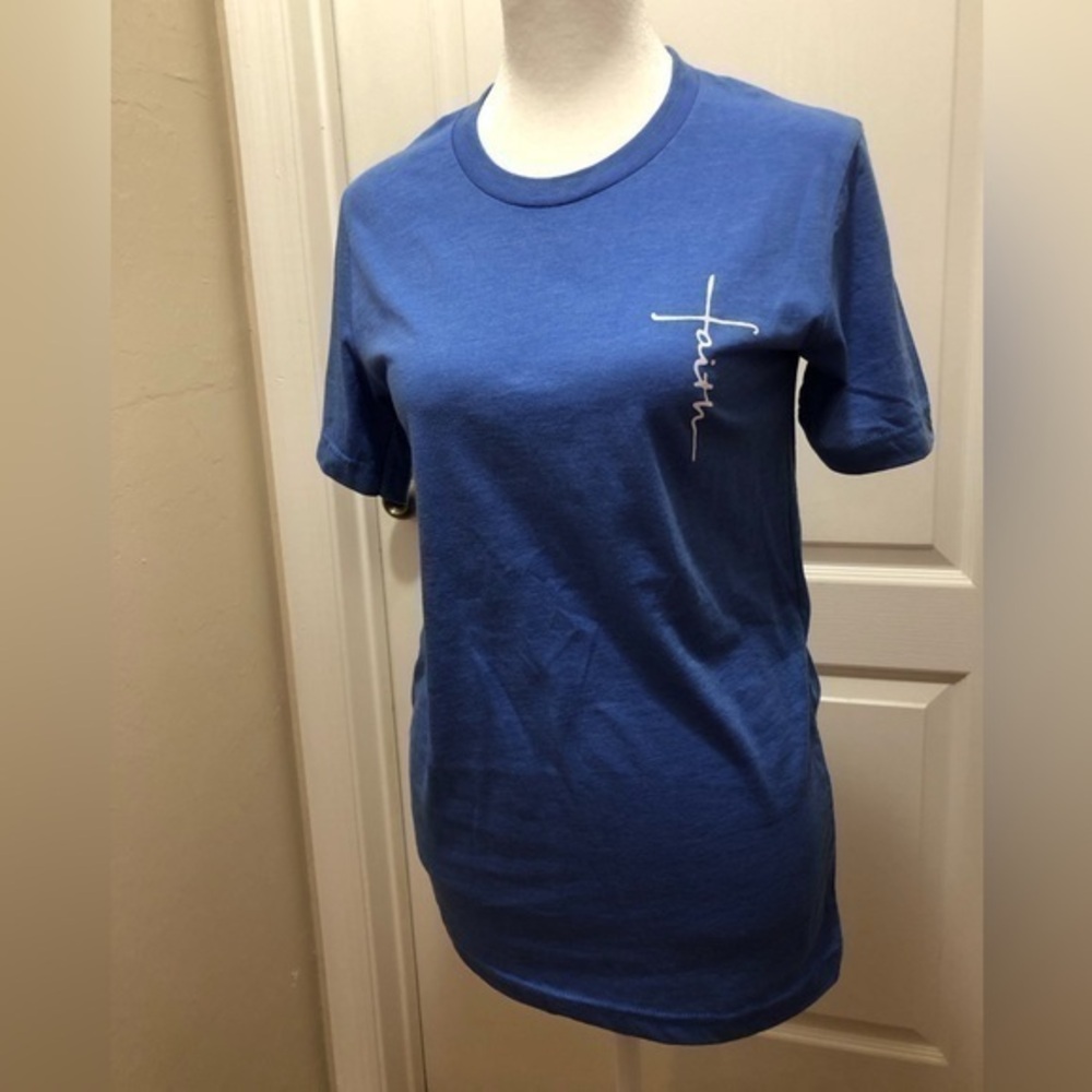 NWT Faith His Life Saved My Life T-shirt